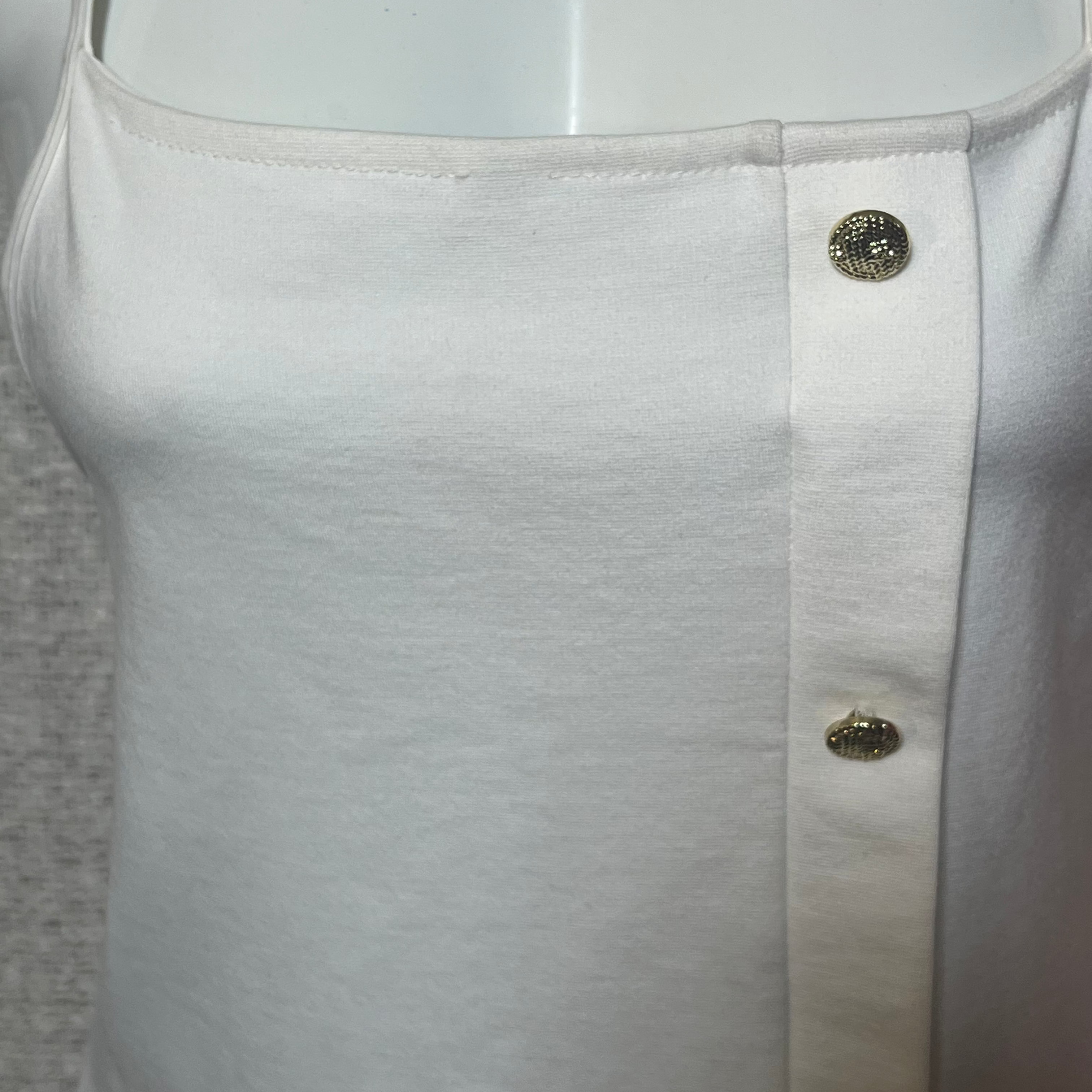A Touch of Class White Button Detail Mini Dress