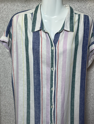 Coastal Breeze Striped Shirt Dress