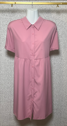 Pretty in Pink Babydoll Shirt Dress